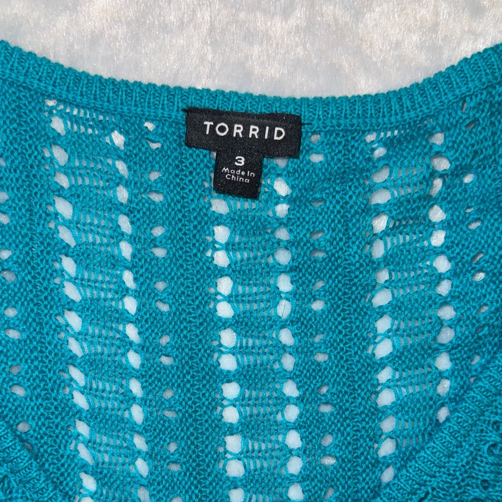 Torrid Teal Short Sleeve Top - Picture 2 of 5